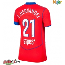 Camiseta Paris Saint-Germain Lucas Hernandez #21 Tercera Equipación para mujer 2025-26 manga corta